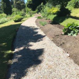 Pose de gravier blanc pour allée-chemin Gueret